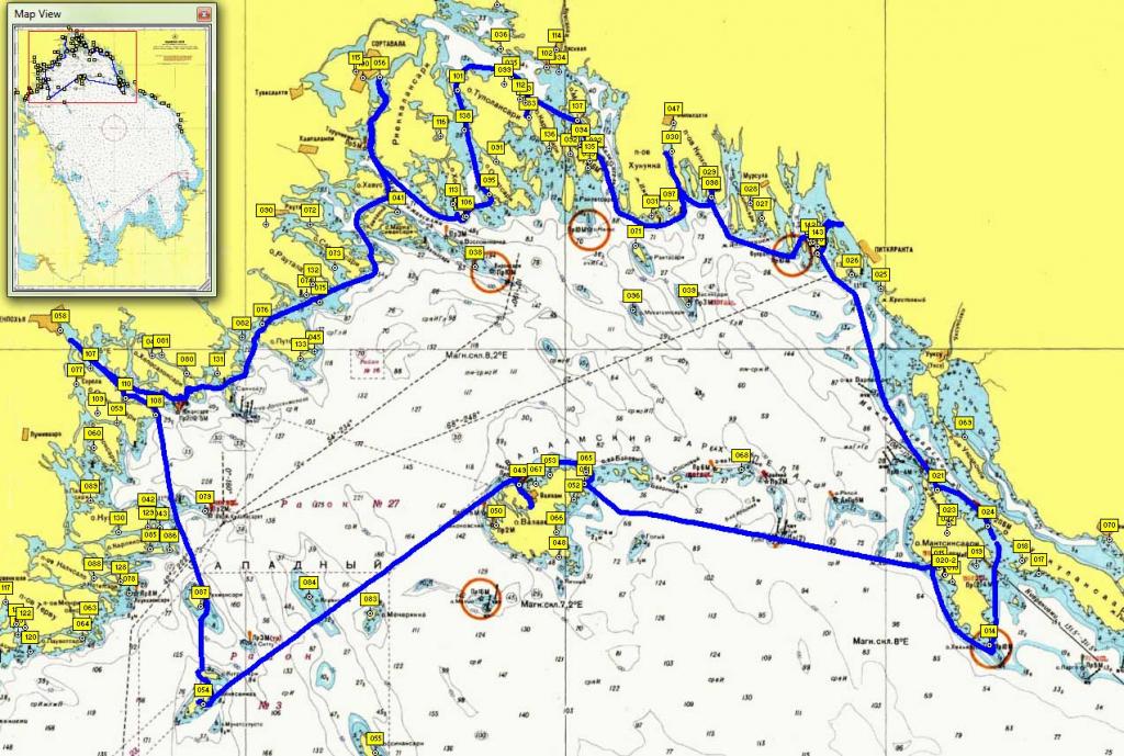 Подробная карта северного приладожья